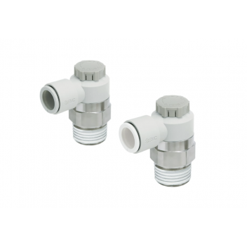 Bộ điều khiển tốc độ với khớp nối nhanh, loại khóa đẩy, khuỷu tay/loại phổ thông AS Series (AS2201F-01-06SA)